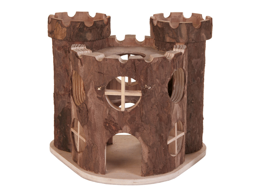 Legeplads slot træ 15x11x14 cm