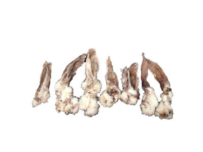 Kaninører m/pels 100 g.