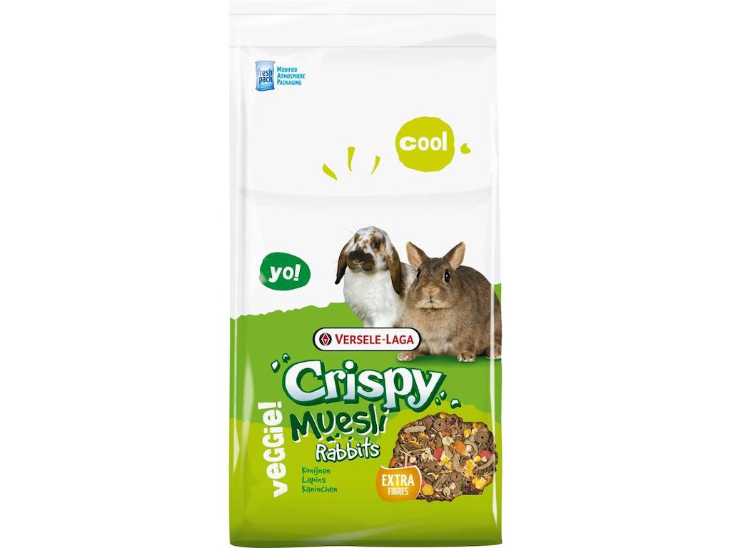 Versele-Laga Crispy Muesli Rabbits 2,75 kg – Fiberrigt Müslifoder til Kaniner