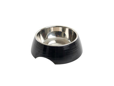 BUSTER Rippel skål, blank sort Str.