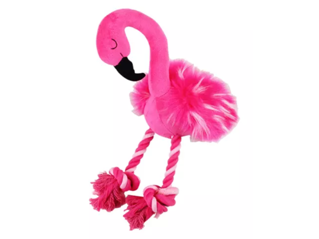 Flamingo med bidereb 40cm