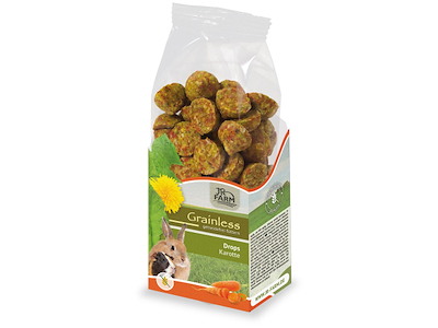 JR Grainless Drops Gulerod 140g