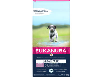 EUKANUBA Puppy & Junior Large Grainfree havfisk 12kg