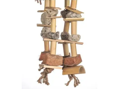 Fuglelegetøj Bamboo Beach – Naturligt Legetøj til Papegøjer