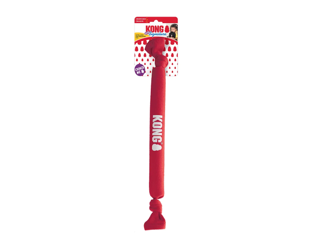 KONG Signature Crunch Rope Single Flerfarvet 51 cm – Slidstærkt Reblegetøj til Hund
