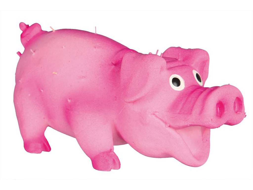 Trixie Gris med Børster 10 cm – Latex Hundelegetøj med Lyd