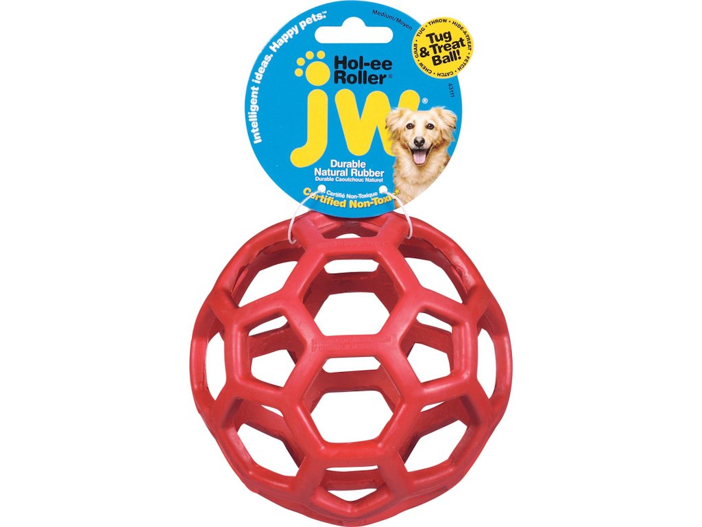 JW Pet HOL-ee Roller Hundelegetøj – M (Ø ca. 11,5 cm)
