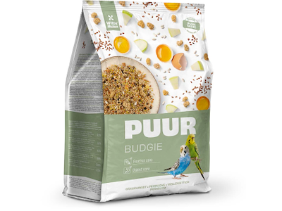 Witte Molen PUUR Budgie Undulatfoder 2,25 kg – Premium Frøblanding med Hørfrø, Æble og Vitaminer