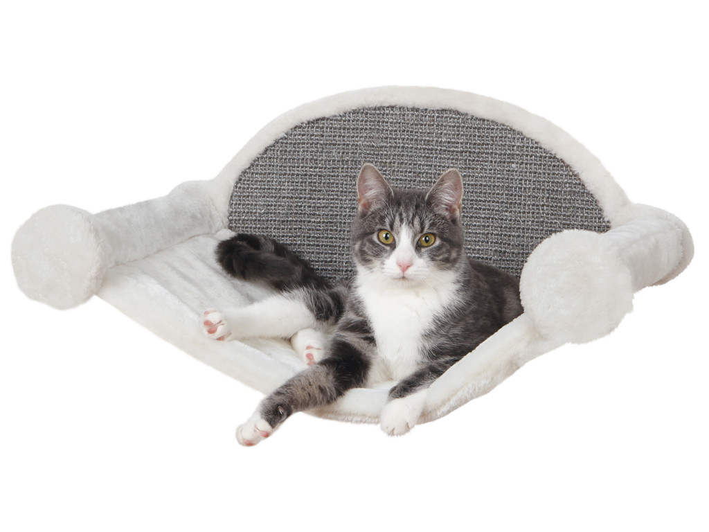 Hængekøje t. vægmontering, 54×28×33 cm, creme