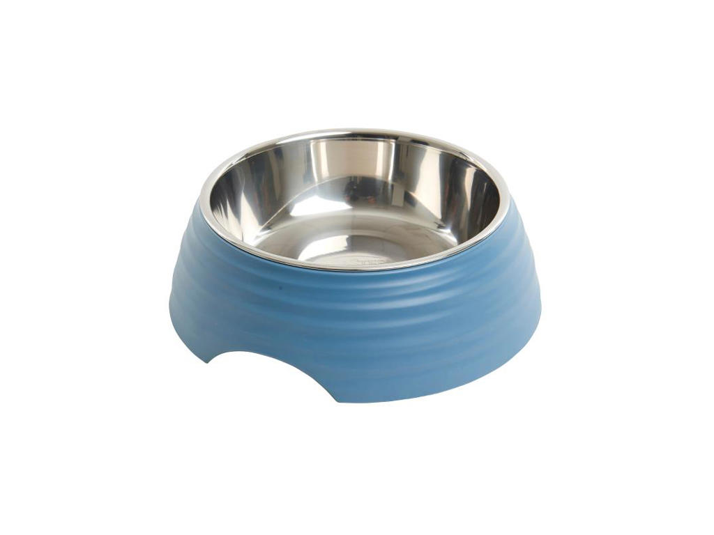 BUSTER Frosted Rippel skål støvet blå str.L