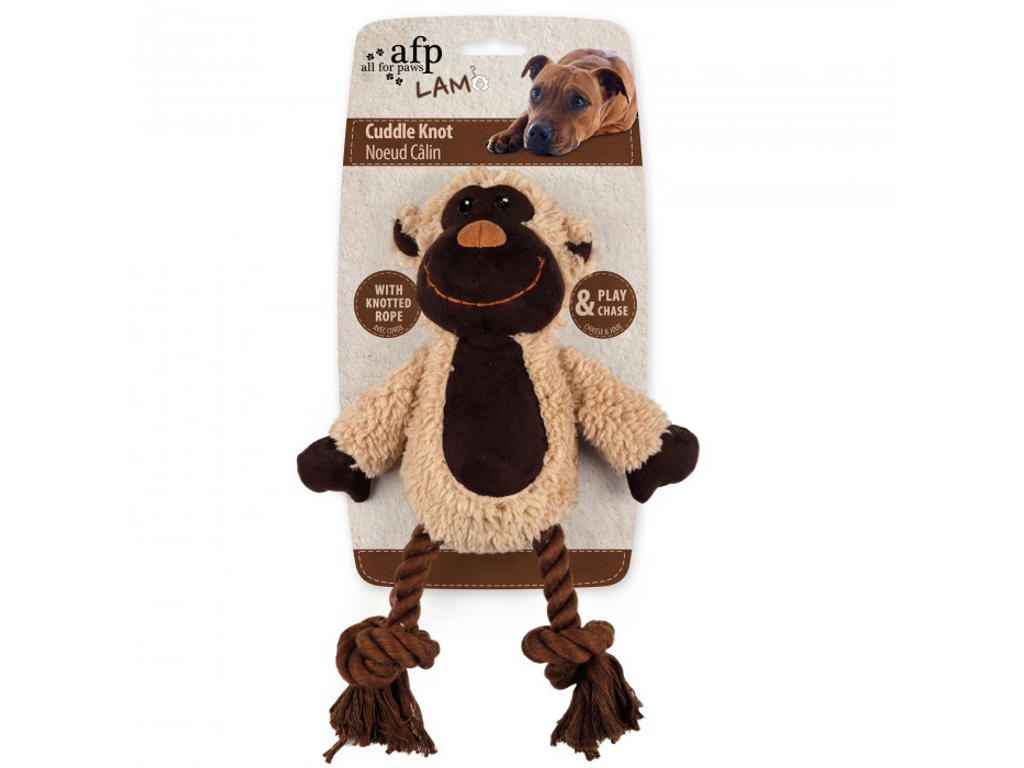 AFP LAMO Cuddle Knot Plyslegetøj med Knudereb og Squeaker – 31 cm