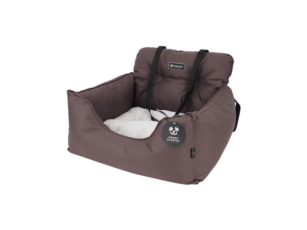 Peppy Buddies Cozy Luksus Bilsæde Brun – 53 x 50 x 35 cm