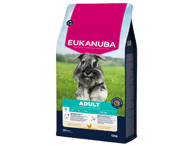 Eukanuba adult small breed kylling 12 kg – tørfoder til små voksne hunde (1–8 år)
