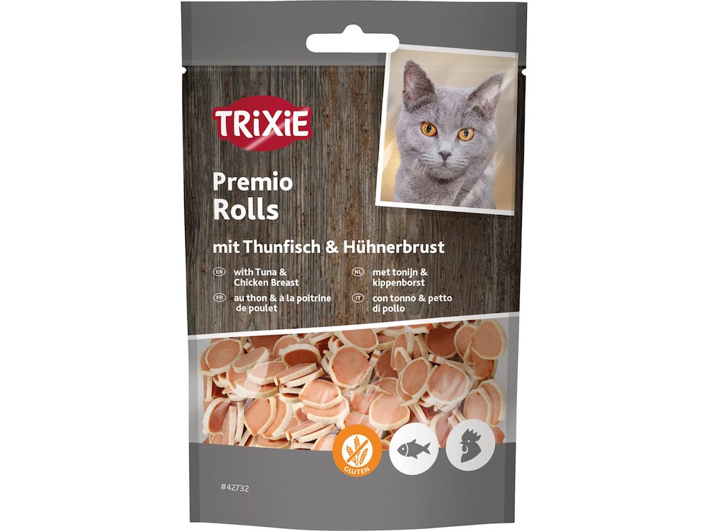 Trixie Premio Tuna Rolls 50 g – Kattegodbidder med tun og kylling