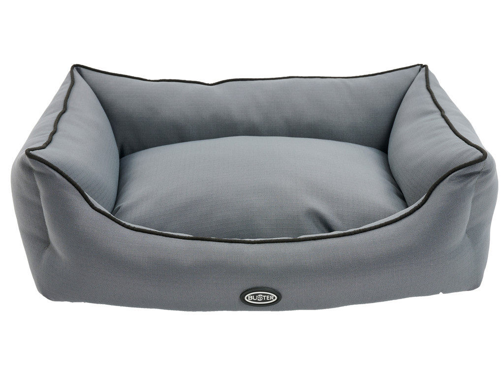 BUSTER Sofaseng 70x90 cm, Steel Grey/Black piping