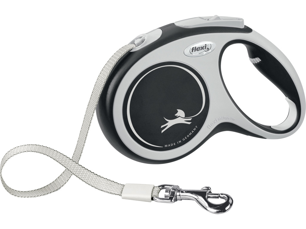 flexi New Comfort M bånd 5 m, 25 kg, sort