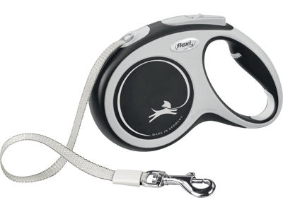flexi New Comfort M bånd 5 m, 25 kg, sort