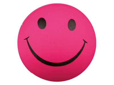 Smiley bold, mosgummi, ø 6 cm