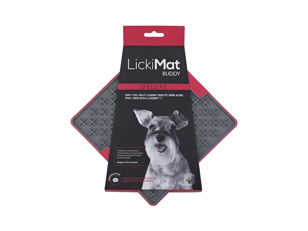 Kw lickimat deluxe rød 20cm