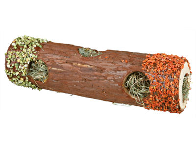 Trætunnel med fyld af hø & morgenfruer, 30 cm, 35 g