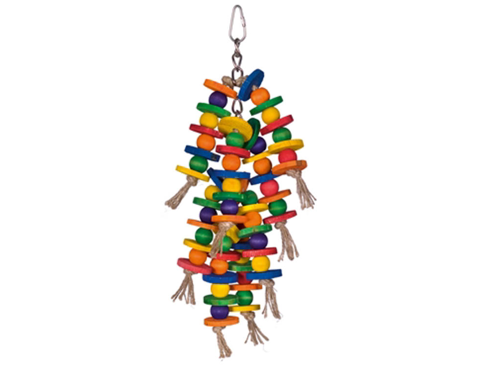 CAGE TOY, WOODEN CHAIN WITH SISAL 32 X 11 CM