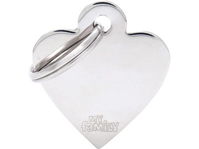MY FAMILY CHROME SMALL HEART 2,5 X 2 CM