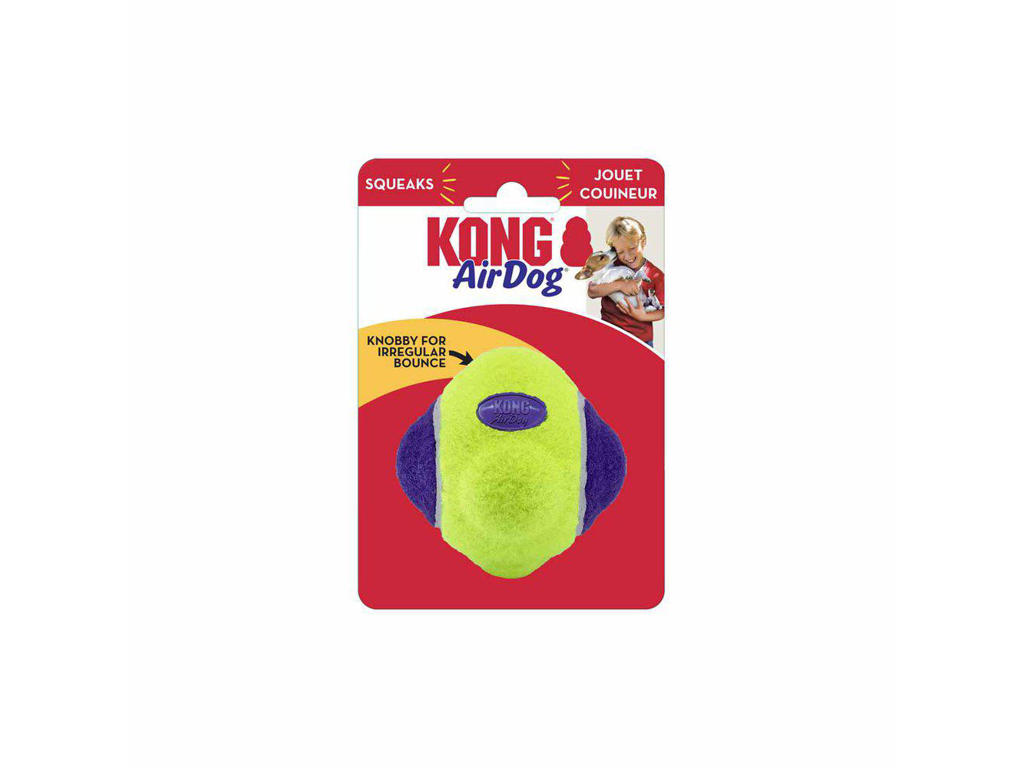 Kong airdog squeaker knobby ball XS/S 14x7,5x5CM
