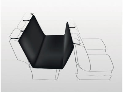 Bilsædetæppe, 1.40 × 1.45 m, sort/beige