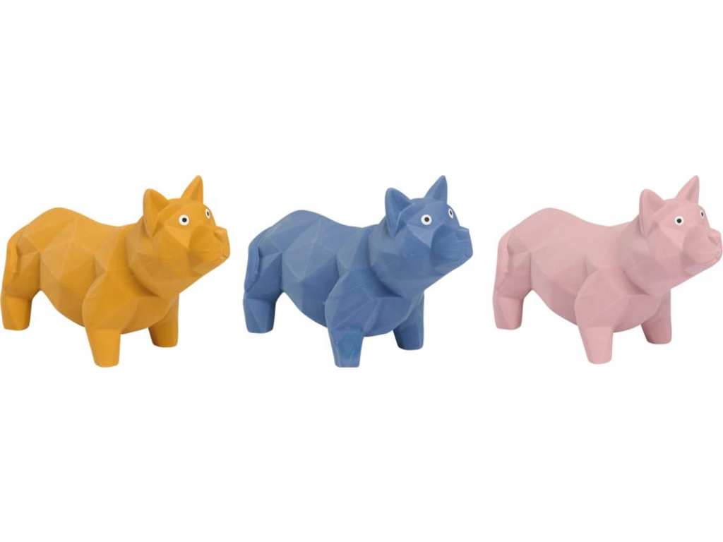 Latexgris i geometrisk design 22 cm