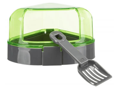 Hjørnetoilet med tag til hamster