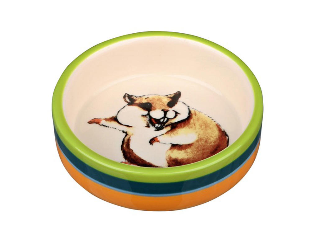 Keramic skål t. hamster, 80 ml/ø 8 cm, flere farver/creme