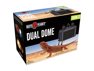 Dobbelt lampe med keramisk fod 2x150W