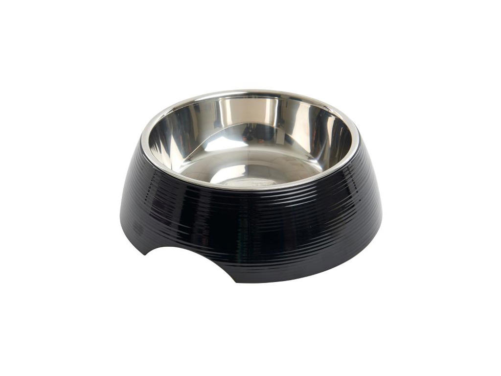 BUSTER Ripple skål, blank sort str.L