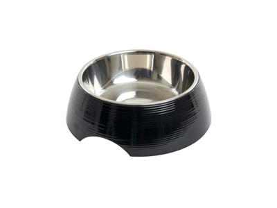 BUSTER Ripple skål, blank sort str.L