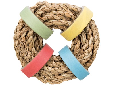 Søgræsring med papringe – 8 cm, 100 % naturmaterialer