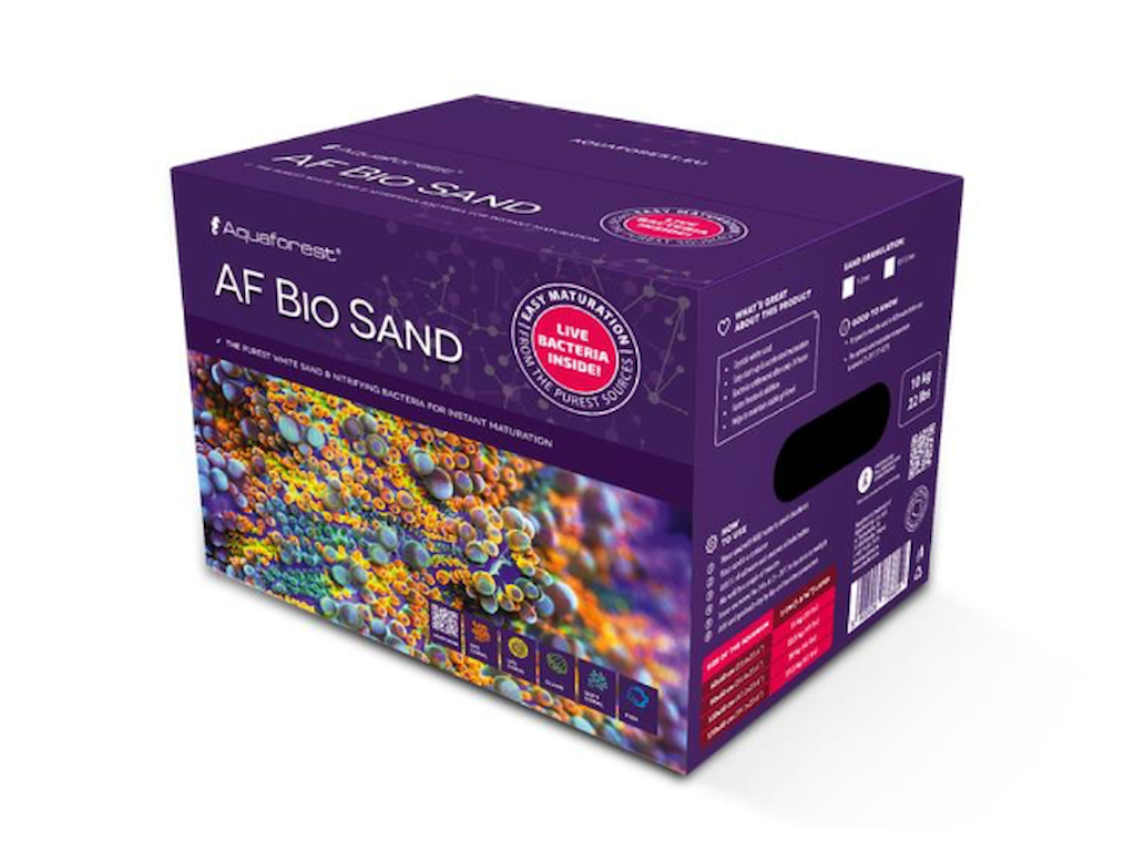 Aquaforest AF Bio Sand 1–2 mm 10 kg – Levende sand med bakterier til saltvandsakvarie