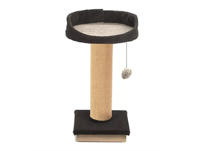 Ecomfy Kradsetræ Alex m. Platform 67,5 cm Beige – Kompakt Kradsemiljø med Udkigsplads og Legebold