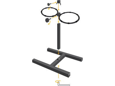 Stander incl.skåle 2x1,8l just