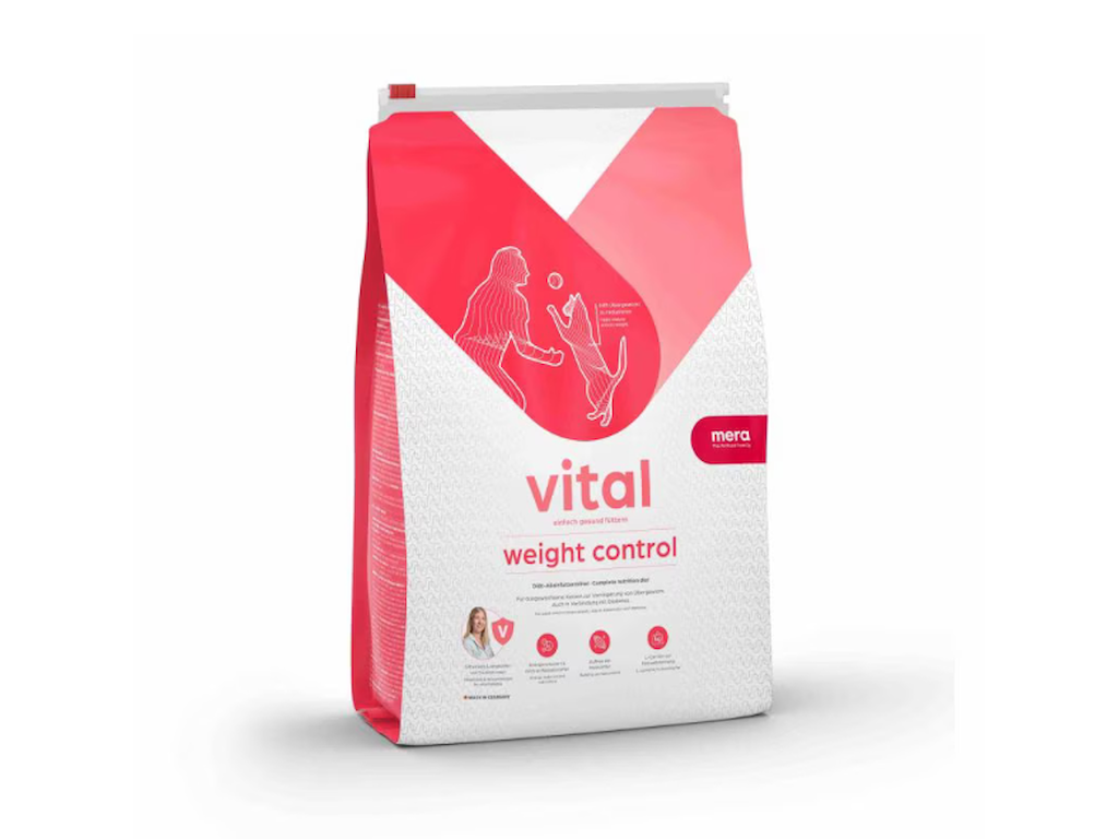 MERA Vital Health Concept Weight Control Kattefoder 3 kg – Diætetisk Tørfoder til Overvægtige Katte