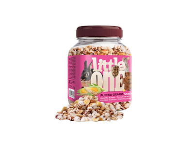 Little One Puffed Grains Kornmix 70 g – Puffede Korn til Små Gnavere
