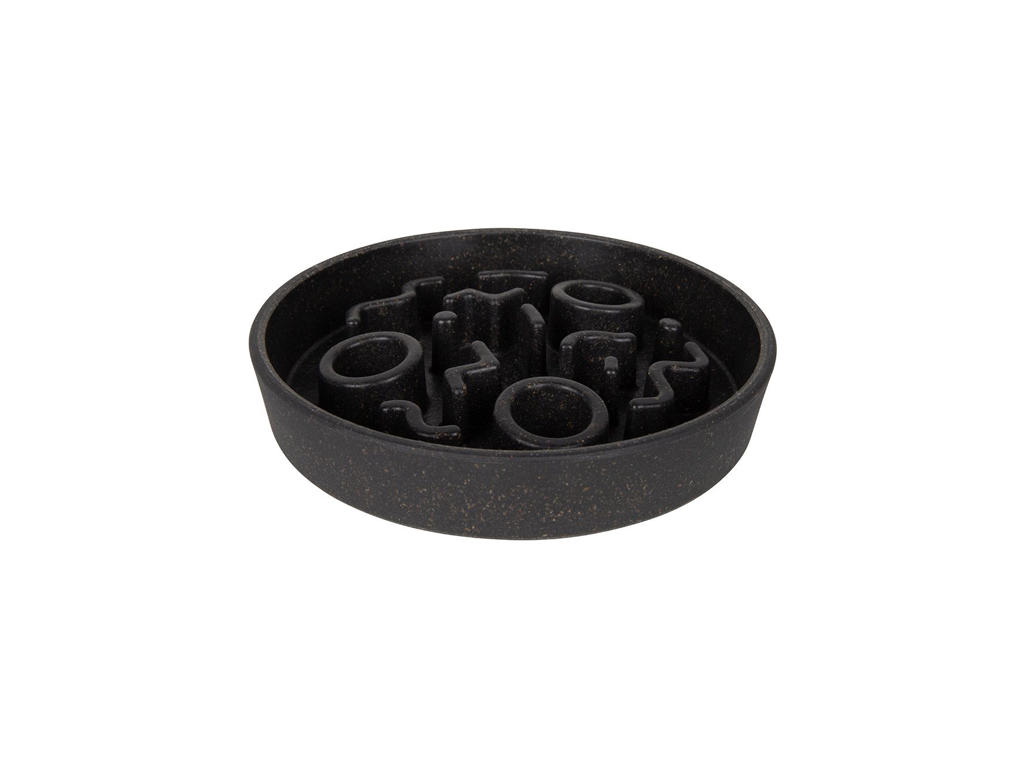 District 70 bamboo cat slow feeder, dark grey