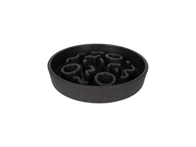 District 70 bamboo cat slow feeder, dark grey