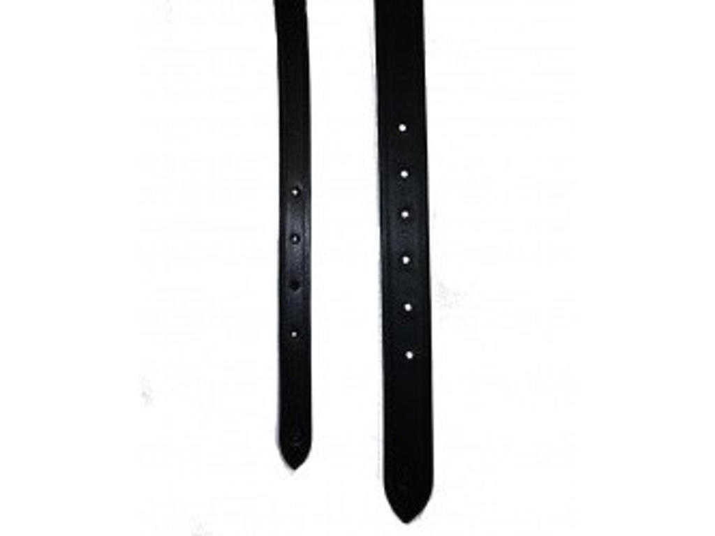 Halsbånd sort læder 25/1.3cm