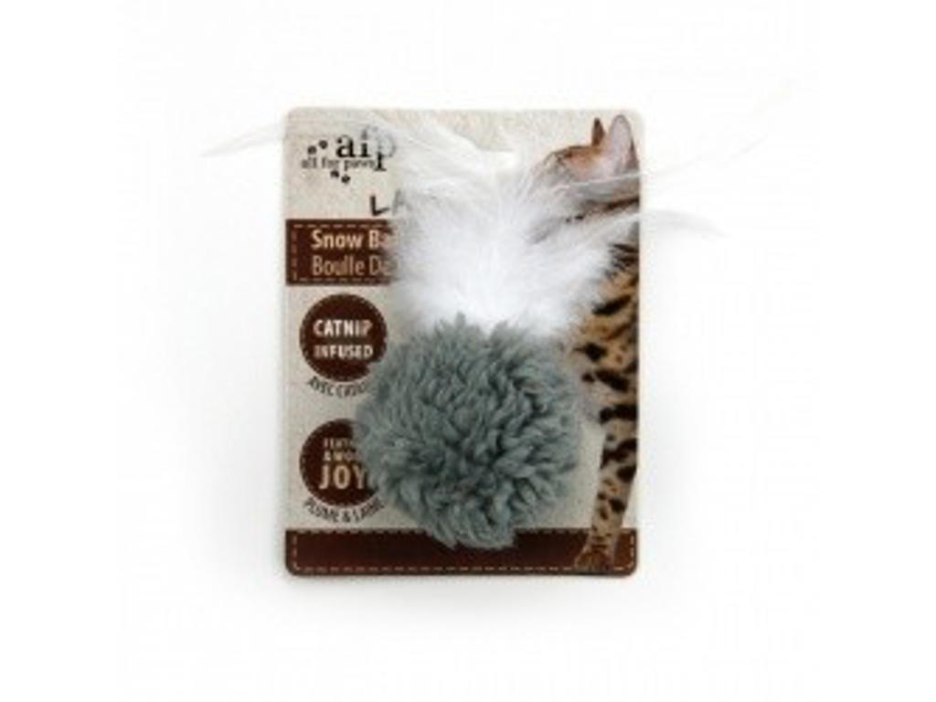 Snow ball m.fjer i lammeuld