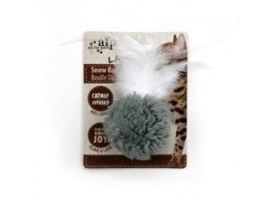 Snow ball m.fjer i lammeuld