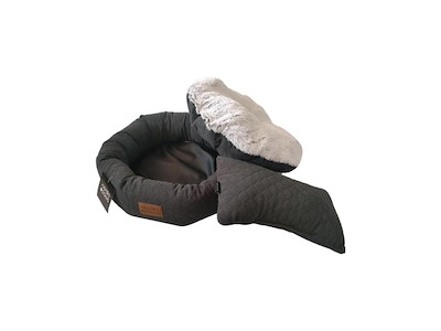 Nordic Paws Olli Cozy Hundeseng L Grå – Oval Hundeseng med Udtagelig Inderpude