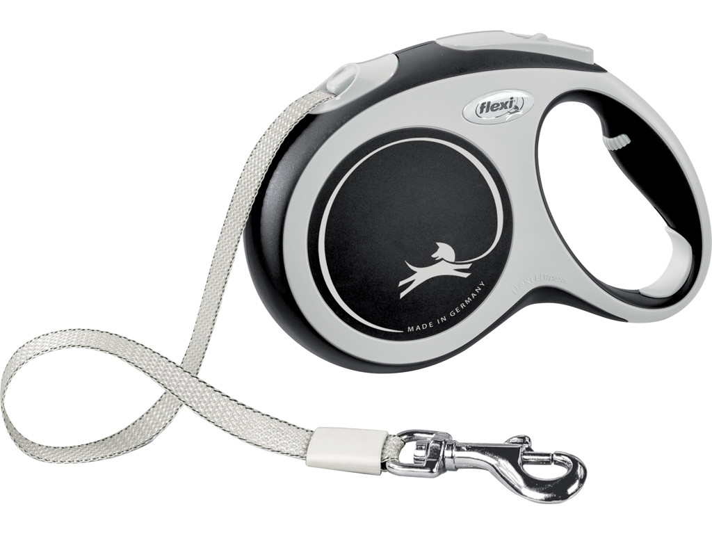 flexi New Comfort L bånd 5 m, 60 kg, sort