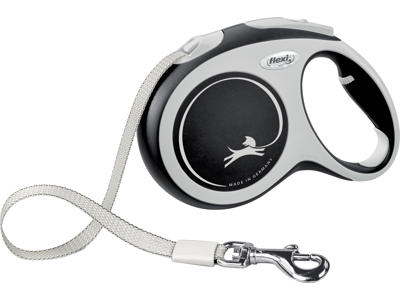 flexi New Comfort L bånd 5 m, 60 kg, sort