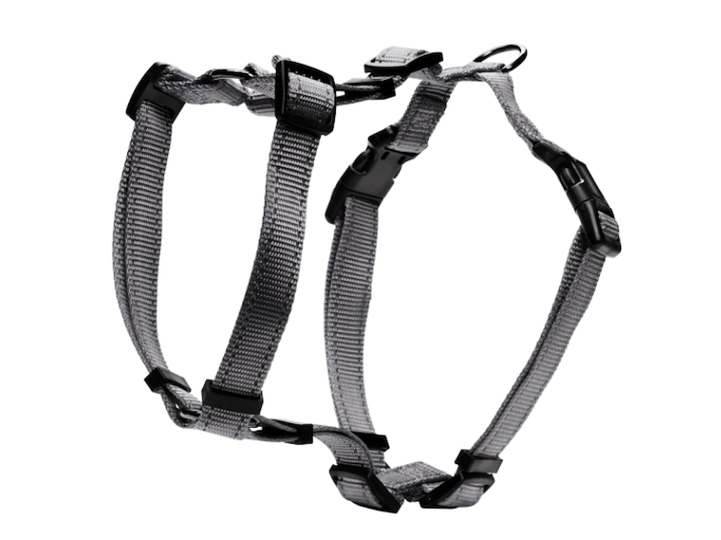 Dogman Iris H-Sele Grå M/L – Justerbar Hundesele i Nylon med Refleks