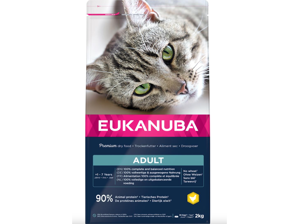 EUKANUBA Adult Cat Kylling 2 kg – Tørfoder til voksne katte